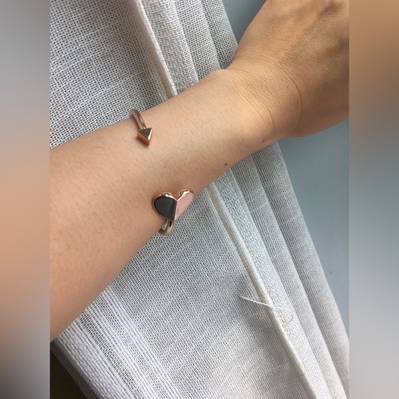 kate spade Heritage Metal Spade Rose Gold Flex Cuff Bracelet - Picture 4 of 10